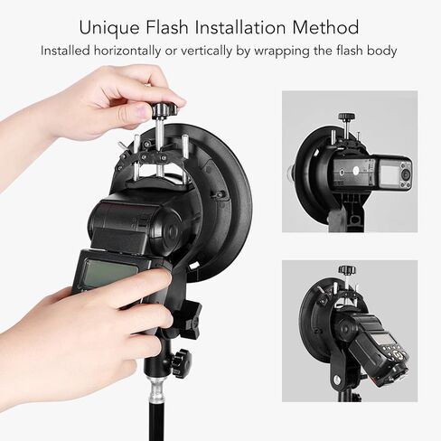 S Type Bracket, Lightweight Mount Holder, Compact Flash Bracket with Adjustable Installation Size & No Metal Scratches, Ideal for Camera Flash Mount in Kuwait