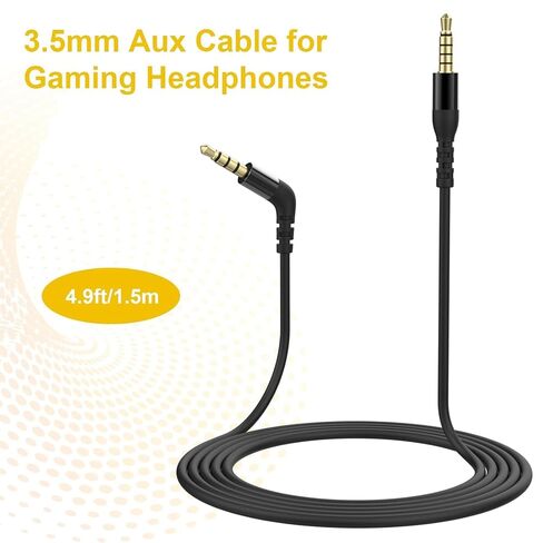3.5mm Audio Cable Replacement Extension Cord Aux Wire Compatible with SteelSeries Arctis Nova 1, Nova 3, Nova 7, Nova 7X, Nova Pro Gaming Headset (Black, 4.9ft) in Kuwait