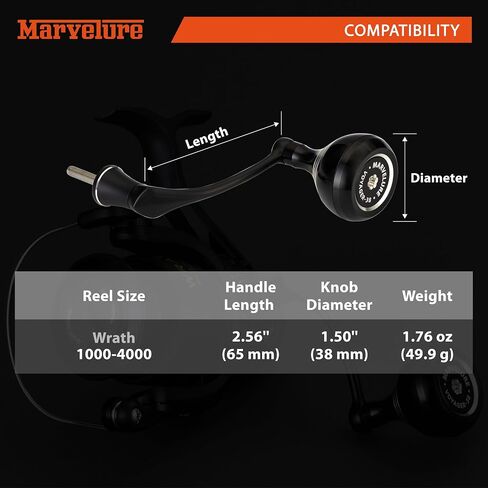 Locked-Type Power Handle (Hexagon Shaft) Compatible for Penn Wrath I II 2500-4000 Spinning Fishing Reel (Not for 5000-8000 Thread) in Saudi Arabia