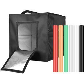 Qiilu 40cm/16inch Foldable LED Light Tent Portable Tabletop Photo Studio in Kuwait