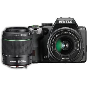Pentax K-S2 20MP DSLR Two Lens Kit w/ 18-50mm WR & 50-200mm WR (Black) in Kuwait