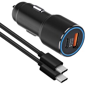 63W for Samsung S26 S25 Plus Ultra Car Charger USB C Fast Charge,45W Super Fast Charging for Sam-Sung Galaxy S24 FE/S23 A55 5G A35 A25 A15 Z Fold 5 6 7 Dual Port Adapter Cigarette Lighter Plug +Cable in Saudi Arabia