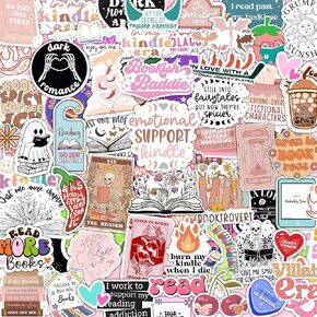 120 PCS Smut Romance Book Stickers for Kindle by Puraesla, Holographic Bookish Sticker Pack for Readers Adult Spicy Booktok Vinyl Decals for Laptop IPAD Reader Water Bottle Girls Waterproof in Kuwait