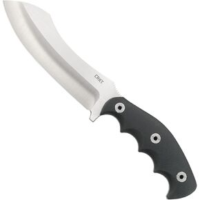 CRKT Catchall Outdoor Survival Fixed Blade Knife with Sheath: Stainless Steel Plain Edge Blade, Glass-Reinforced Nylon w/Rubber Overlay Handle, 2866 in Kuwait