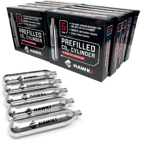 Hawki 12 Gram CO2 Cartridges for Air Guns, BB Guns, Airsoft Pistols & Paintball Accessories in Kuwait