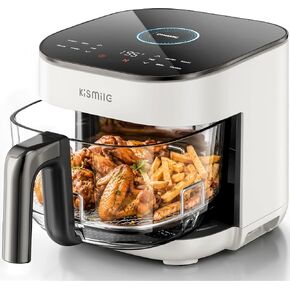 Kismile AeroLucen 5 QT Glass Air Fryer, No Preheat, 8-in-1, 450°F in Saudi Arabia