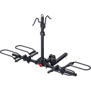 Young Bike Rack Hitch for Car - 200LB 2-Bike Rack Hitch Mount Platform Style Hitch Bike Rack，Smart Tilting & Easy Fold for Car SUV with 2 Inch Receiver，Bike Carrier Fits Up to 5-inch Fat Tire in Kuwait