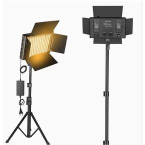 60W LED Panel Photography Light for TikTok, CRI95+ Bi-Color 2700K-6500K, 65W Power Bank Compatible, Portable Video Light for Outdoor/Indoor, Camera & Phone (DS-60BI) in Kuwait