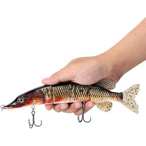 Large Multi Jointed Fishing Lures Bait,Big Giant Fishing Bass Lures,Crankbaits Swimbaits with Treble Hook in Kuwait