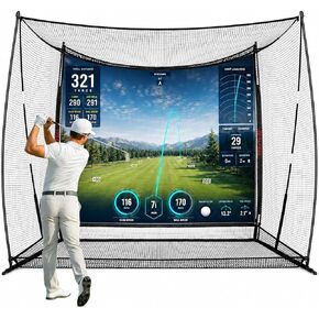 ZEALFEEL Golf Simulator Enclosure & Golf Net with Dual-Layer HD Screen in Kuwait