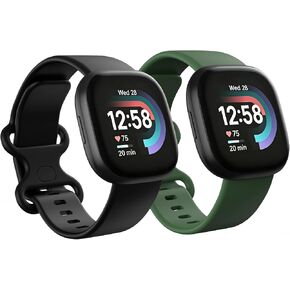 2 Pack Compatible with Fitbit Sense/Versa 3 / Versa 4 / Sense 2 Bands in Kuwait