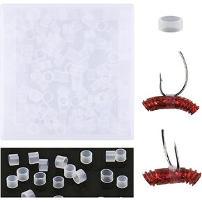 Wacky Worm O-Rings with Tool - Heavy Duty Silicone Bait Saver Kit for Senko Worms, Prevents Bass from Tearing Soft Plastics, Fits 3-6" Stick Baits for Wacky & Neko Rig (151pc or 181pc Options) in Saudi Arabia