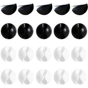 20-Pack Adhesive Cable Clips – Simple Wire Organizer Holders for Desk, Car, Home, and Office Cord Management in Kuwait