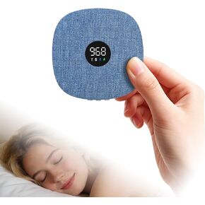 Hesond Under Pillow Speaker Dual Bone Conduction Stereo Bluetooth Wireless Music Portable Sleep Sound Sleep Speaker with LED Display White Noise Timer for Side Sleepers Supports TF Card (Blue) in Kuwait