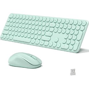 Wireless Keyboard and Mouse Combo, 2.4G Plug and Play, Blue in Saudi Arabia