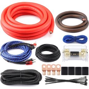1/0 Gauge ofc Amp Wiring kit,All-in-One Installation Kit for Car Audio in Kuwait