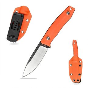 Knives 6.49 inch DC53 Steel Tactical Fixed Blade Knife with kydex sheath for Men EDC Outdoor Camping Survival Hunting (Orange G10 handle) in Kuwait