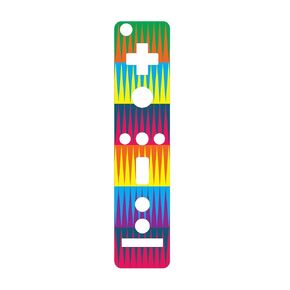 Geometric Colorful Triangles orange pink blue Vinyl Decal Sticker Skin by Debbie's Designs for Wiimote Wii Controller in Saudi Arabia
