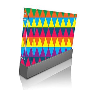 Geometric Colorful Triangles orange pink blue Vinyl Decal Sticker Skin by Debbie's Designs for Wii Console in Saudi Arabia