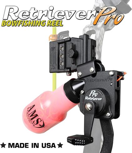 AMS Bowfishing Retriever Pro Bowfishing Reel - Left Hand - Made in the USA in Kuwait