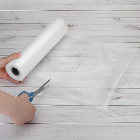 INKBIRD 4 Rolls Vacuum Sealer Bags, 11" x 25' 2 Rolls & 8" x 25' 2 Rolls Vacuum Sealer Rolls for Food Saver, Sous Vide Bags Food Storage Freezer Sealer Bag for Cooking with BPA Free in Kuwait