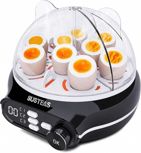 SUSTEAS Rapid Egg Cooker 9 Eggs, Soft, Medium, Hard Boiled, Poached in Kuwait