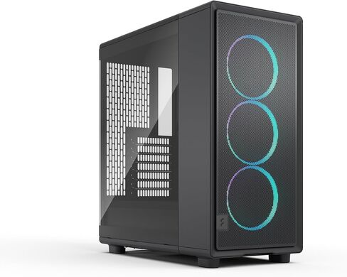 Fractal Design Epoch Black RGB - Tempered Glass Light Tint- High Airflow PC Gaming Case - Mesh Front Panel - Three Momentum 12 RGB Fans Included - Spacious Interior - ATX/mATX/ITX Support in Kuwait