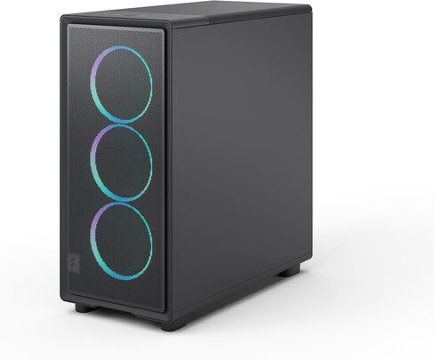 Fractal Design Epoch Black RGB - Tempered Glass Light Tint- High Airflow PC Gaming Case - Mesh Front Panel - Three Momentum 12 RGB Fans Included - Spacious Interior - ATX/mATX/ITX Support in Kuwait