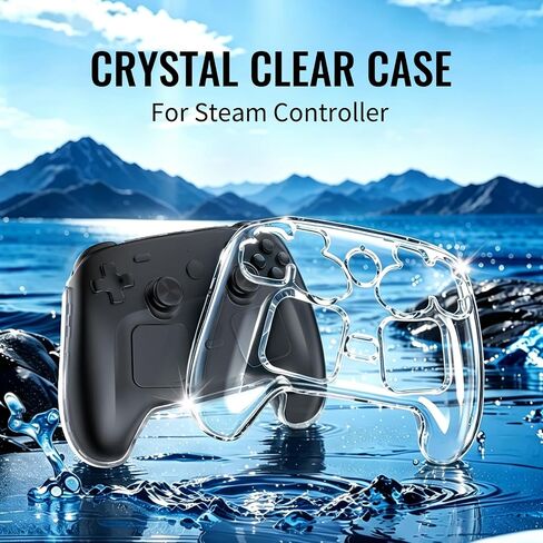 Clear Protective Case for Steam Controller 2026, Crystal Case Cover, Transparent PC Hard Shell All-Around Protective/Anti-Scratch Finish &Shockproof in Kuwait