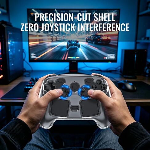 Clear Protective Case for Steam Controller 2026, Crystal Case Cover, Transparent PC Hard Shell All-Around Protective/Anti-Scratch Finish &Shockproof in Kuwait