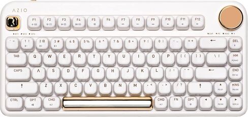 Azio IZO Wireless BT5/USB PC & Mac Mechanical Keyboard (White Blossom) and Bluetooth Mouse Bundle in Kuwait