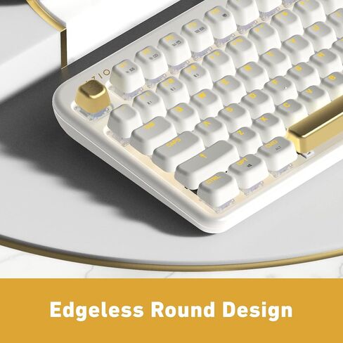 Azio IZO Wireless BT5/USB PC & Mac Mechanical Keyboard (White Blossom) and Bluetooth Mouse Bundle in Kuwait
