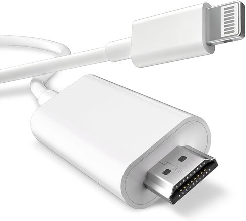 Lightning to HDMI Adapter for iPhone to TV, 10FT Cable 1080P Apple Lightning Digital AV Adapter Sync Screen Connector Compatible for iPhone 14 13 12 11 Pro Max XS XR to HDTV Monitor Projector in Kuwait