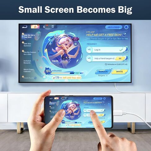 Lightning to HDMI Adapter for iPhone to TV, 10FT Cable 1080P Apple Lightning Digital AV Adapter Sync Screen Connector Compatible for iPhone 14 13 12 11 Pro Max XS XR to HDTV Monitor Projector in Kuwait