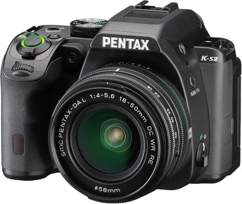 Pentax K-S2 20MP DSLR Two Lens Kit w/ 18-50mm WR & 50-200mm WR (Black) in Kuwait