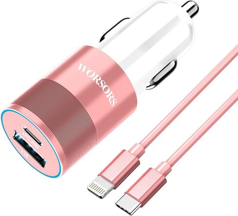 MFi 35W USB C Fast Car Charger with 3Ft Type C to Lightning Cable（Black） in Kuwait