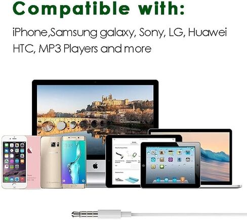 Wired Earphones with 3.5mm Jack with Mic for Smartphones, Tablets, 2 Pack in Kuwait