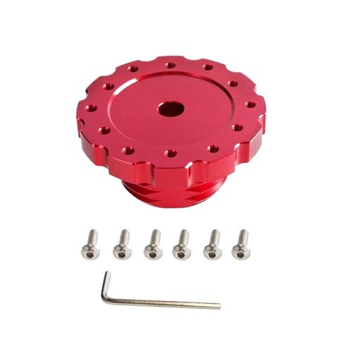 FmyajCtcr Aluminum Steering Wheel Adapter Kit Compatible with TXT300 T500TS RS-QR032 - Red and Black(black) in Kuwait