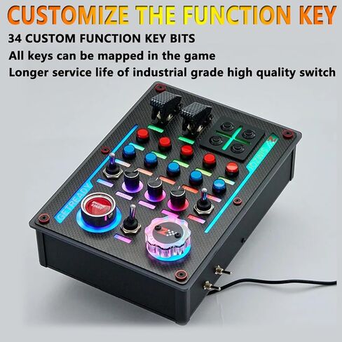 Obokidlyamor Multi-function HUB 34 Central Control Button Box Instrument Cluster for Racing Games for Thrustmaster T300RS for Logitech G29/G920/G923 RS50 System for Truck ETS2 Hub in Kuwait
