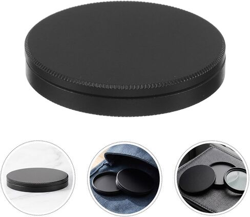 1 Pair 43mm Camera Lens Filter Cap Protective Case, Portable Wear-resistant Aluminum Alloy Cover with Lid for Photoshot and Travel Use in Kuwait