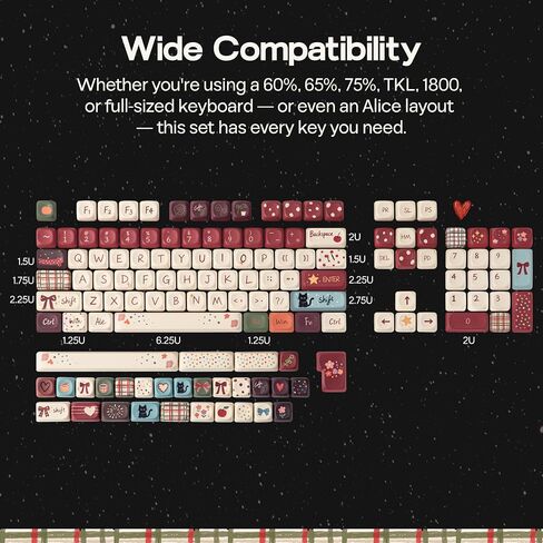 KiiBOOM Keycap Set - All My Faves, 133 Keys, MOA Profile, PBT Keycaps in Kuwait