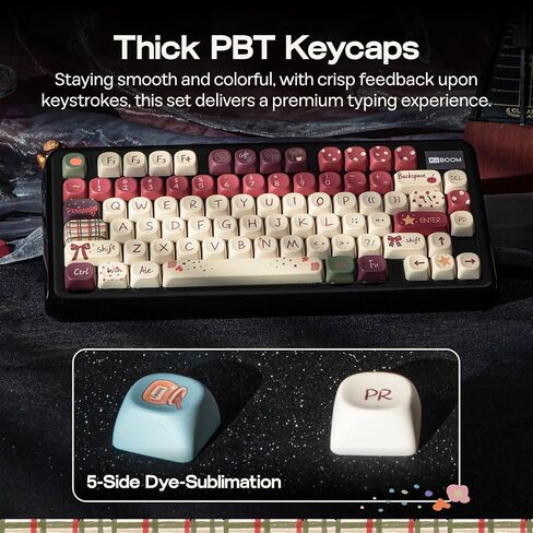 KiiBOOM Keycap Set - All My Faves, 133 Keys, MOA Profile, PBT Keycaps in Kuwait