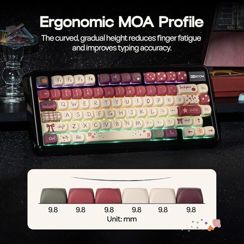 KiiBOOM Keycap Set - All My Faves, 133 Keys, MOA Profile, PBT Keycaps in Kuwait