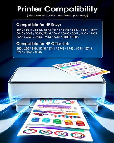 62XL Ink Cartridges Combo Pack Replacement for HP Ink 62 62XL Ink for HP Envy 5540 5549 5640 5660 7640 7645 for OfficeJet Mobile 250 200 for OfficeJet 5740 5741 8040 (1 Black 1 Tri-Color) in Kuwait
