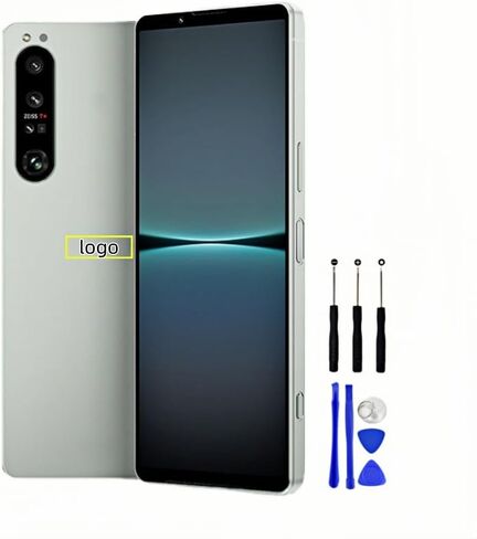 Glass Back Cover for Sony Xperia 1 IV XQ-CT54 XQ-CT62 Back Battery Cover Replacement Repair Set with Repairing Toolkit (White) in Kuwait