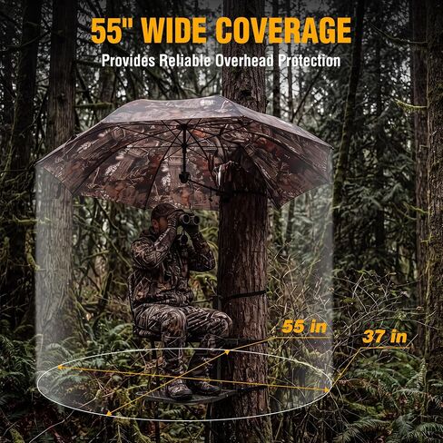 FLISSA 55" Tree Stand Umbrella, Camo Hunting Umbrella for Deer Stand in Kuwait
