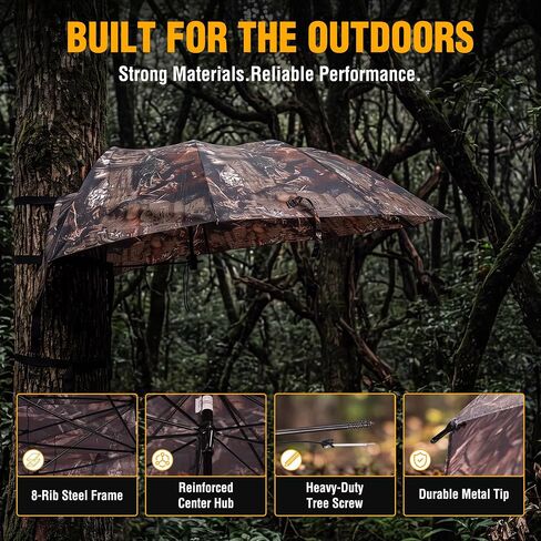 FLISSA 55" Tree Stand Umbrella, Camo Hunting Umbrella for Deer Stand in Kuwait