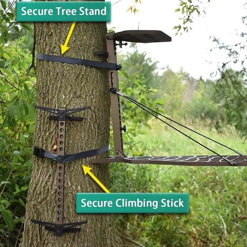 Huntury Climbing Stick Straps, Tree Stand Strap, Climbing Steps Replacement Strap, Climbing Stick Attachment, Quick, Easy and Quiet to Install, Treestand Accessessories For Hunting in Kuwait