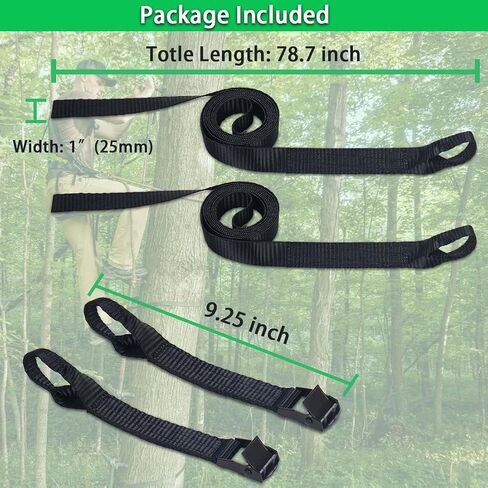 Huntury Climbing Stick Straps, Tree Stand Strap, Climbing Steps Replacement Strap, Climbing Stick Attachment, Quick, Easy and Quiet to Install, Treestand Accessessories For Hunting in Kuwait