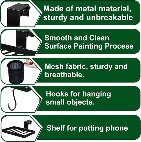 Metal Tree Stand Cup Holder Tray with Mesh Pouch for Hunting Gear in Kuwait